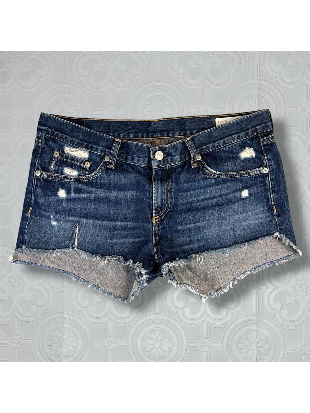 Rag & Bone Distressed Denim Mini Shorts